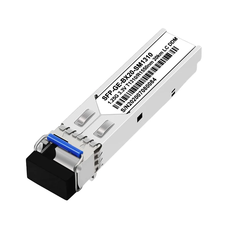 HS-SFP-GE-BX20 — 1.25G-BiDi-WDM-SFP — Single-Fiber, LC, 20 km, TX 1310 oder 1550 nm, DDM